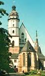The St. Thomas Church (Thomaskirche) in Leipzig, where Bach was the organist for the last 27 years of his life The St. Thomas Church (Thomaskirche) in Leipzig, where Bach was the organist for the last 27 years of his life