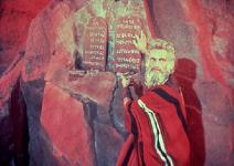 Charlton Heston with the tablets of The Ten Commandments Charlton Heston with the tablets of The Ten Commandments
