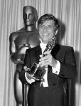 Elmer Bernstein holding his first Academy Award Elmer Bernstein holding his first Academy Award