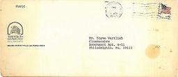 Jerry Goldsmith envelope to Steve Vertlieb Jerry Goldsmith envelope to Steve Vertlieb