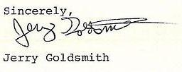 Jerry Goldsmith signature (close-up) Jerry Goldsmith signature (close-up)