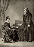 Robert and Clara Schumann portrait - click to enlarge Robert and Clara Schumann - portrait