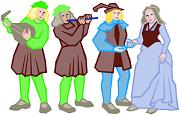 Early Folk Musicians Entertaining Early Folk Musicians Entertaining