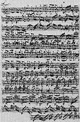 One of Johann Sebastian Bach's Solo Violin Sonatas - click to enlarge One of Johann Sebastian Bach's Solo Violin Sonatas