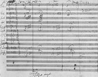 Original hand-written manuscript - Page 1 of Beethoven's 5th symphony Original hand-written manuscript - Page 1 of Beethoven's 5th symphony