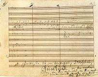 The page of Beethoven's sixth (Pastorale) symphony where, near the end of the second movement, the composer specifies the exchanges among the Nachtigall (nightingale), Wachtel (pheasant), and Kükük (cukoo) - click to enlarge The page of Beethoven's sixth (Pastorale) symphony where, near the end of the second movement, the composer specifies the exchanges among the Nachtigall (nightingale), Wachtel (pheasant), and Kükük (cukoo)