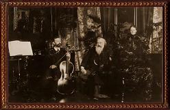 Johannes Brahms, cellist Robert Hausmann and Maria Fellinger - click to enlarge Johannes Brahms, cellist Robert Hausmann and Maria Fellinger