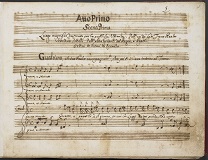 Manuscript Page of Alessandro Scarlatti's opera La Griselda - click to enlarge Manuscript Page of Alessandro Scarlatti's opera La Griselda