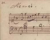 Petzold: Minuet in G major, opening bars Petzold: Minuet in G major, opening bars