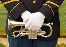 uniformed cornet player uniformed cornet player