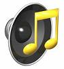 loudspeaker and music notes loudspeaker and music notes