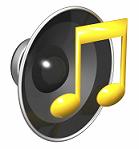 loudspeaker and music notes loudspeaker and music notes