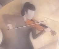 Violinist 1 - close-up of artwork by Martin Paterson Violinist 1 - close-up of artwork by Martin Paterson