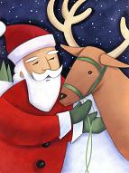 Santa and reindeer Santa and reindeer