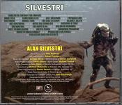Alan Silvestri - Predator, Varese Sarabande soundtrack CD back cover Alan Silvestri - Predator, Varese Sarabande soundtrack CD back cover