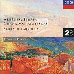 Albeniz: Iberia & Granados: Goyescas played by Alicia DeLarrocha (piano) - CD cover Albeniz: Iberia & Granados: Goyescas played by Alicia DeLarrocha (piano) - CD cover