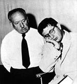 Hitchcock and Herrmann photo, a prophetic pose? - click to enlarge Hitchcock and Herrmann photo, a prophetic pose?