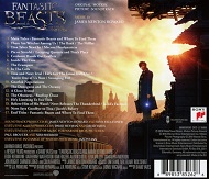 James Newton Howard: Fantastic Beasts and Where to Find Them - film score CD back cover James Newton Howard: Fantastic Beasts and Where to Find Them - film score CD back cover