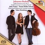 Johannes Brahms: Violin and Double Concertos - album CD cover Johannes Brahms: Violin and Double Concertos - album CD cover