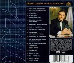 John Barry - Goldfinger soundtrack CD back cover John Barry - Goldfinger soundtrack CD back cover