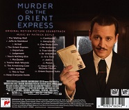 Patrick Doyle: Murder on the Orient Express - album back cover Patrick Doyle: Murder on the Orient Express - album back cover