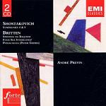 Shostakovich 4 plus 5 and Britten Peter Grimes CD cover Shostakovich 4 plus 5 and Britten Peter Grimes CD cover