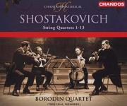 Dmitri Shostakovich: Complete String Quartets Nos 1 to 13 - CD box set cover Dmitri Shostakovich: Complete String Quartets Nos 1 to 13 - CD box set cover