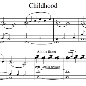 Childhood - sheet music sample Childhood - sheet music sample